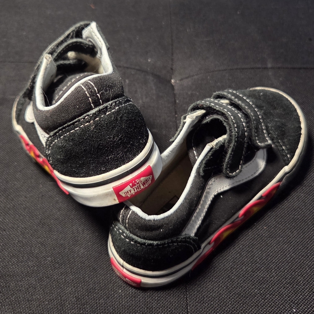 Vans Kids Black and White Sneakers